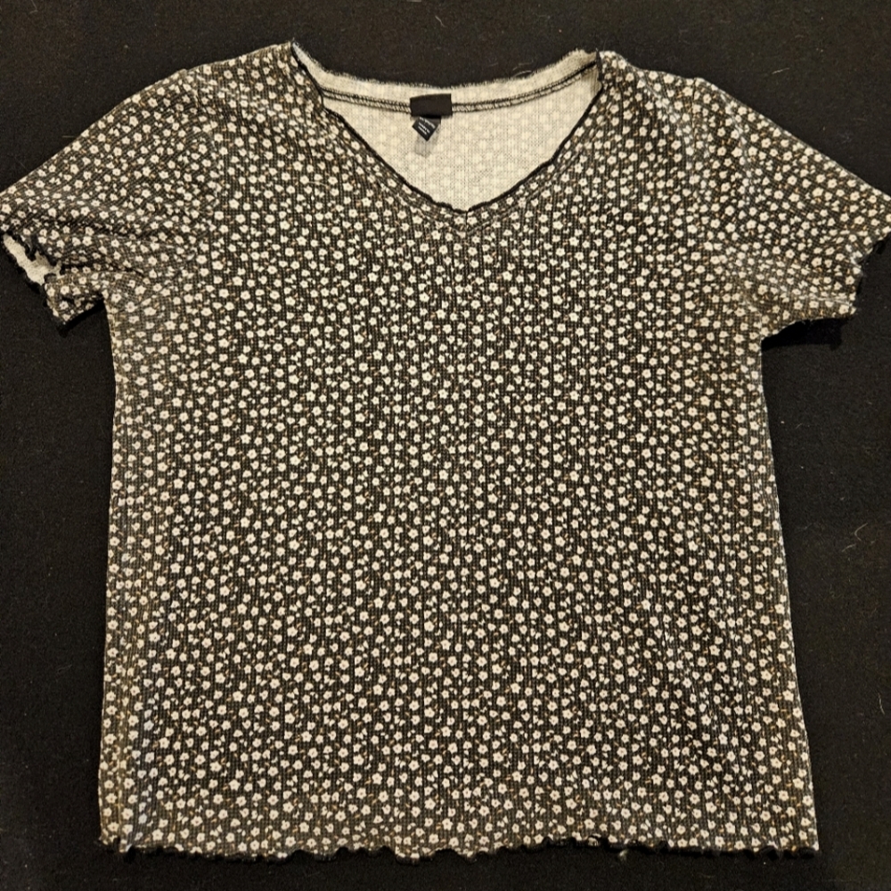 Black Floral Top